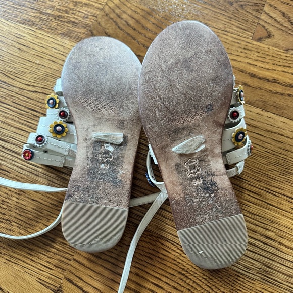 Tory Burch Women's Marguerite Floral Strappy Sandals | Size 6 - Picture 3 of 4